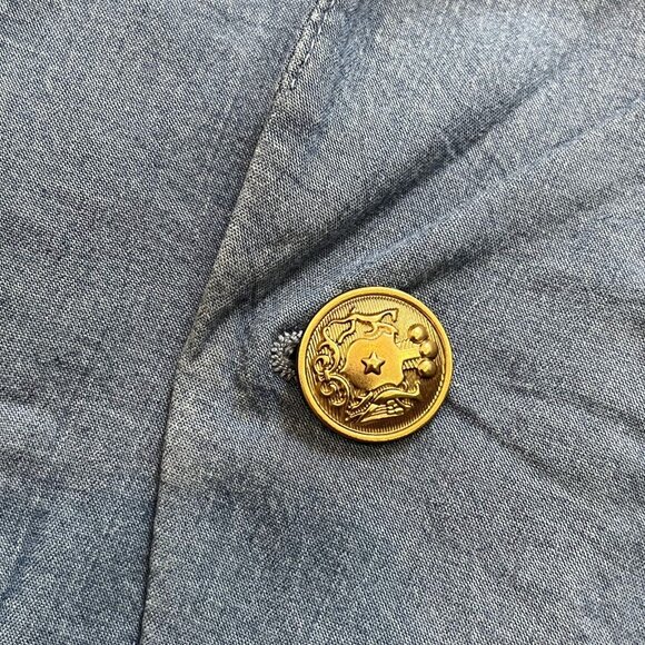 NWOT Rue De Femme Womens Blue Jacket Meduim Lightweight Work Casual Sz L - Picture 6 of 12